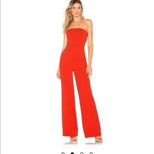 NBD Ophelia Jumpsuit in Orange/Red